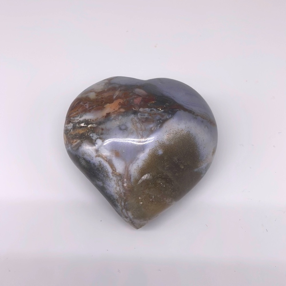 Natural ocean jasper crystal heart